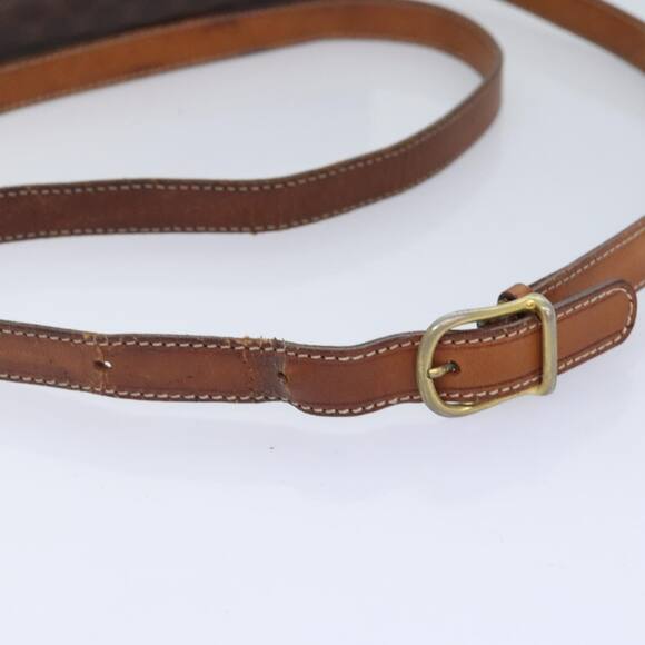 CELINE Macadam Canvas Shoulder Bag Pvc Leather Brown Gold - Picture 7 of 13